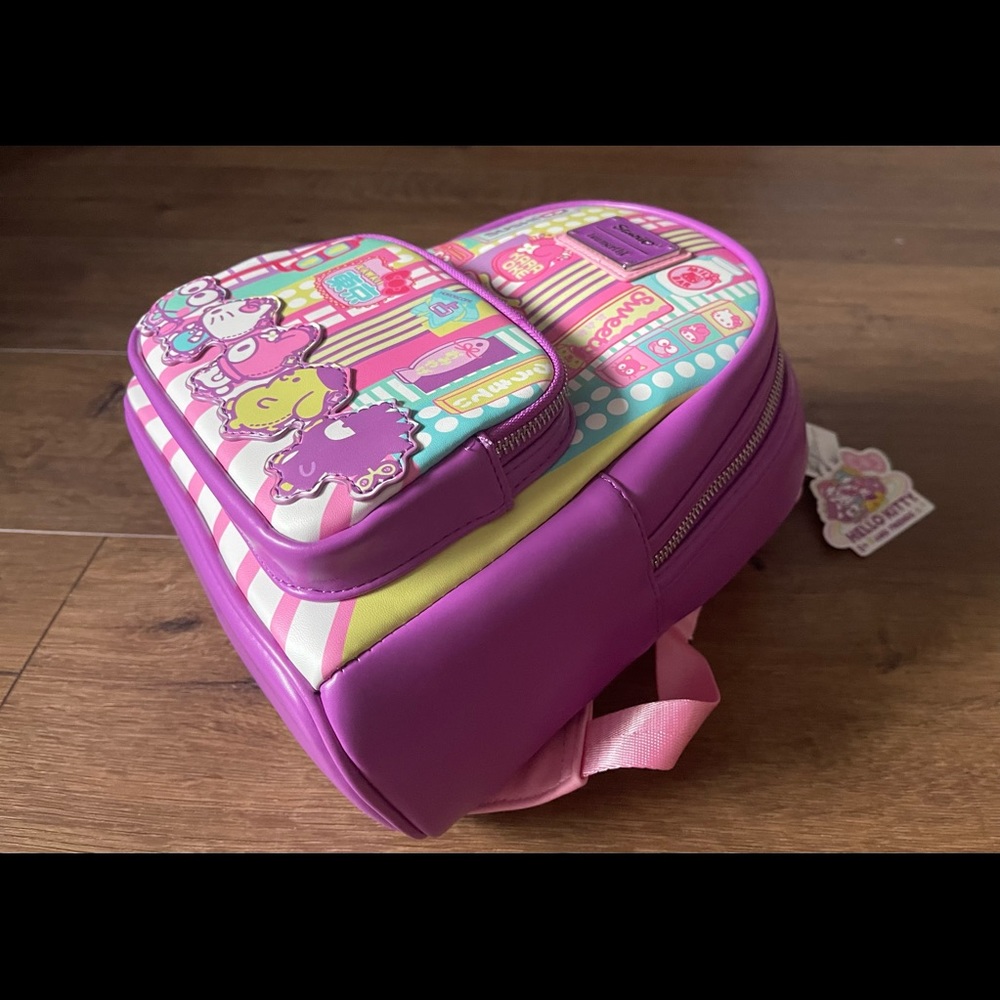 LOUNGEFLY (Sanrio)-NWT Mini Faux Leather Character Backpack - Picture 14 of 14